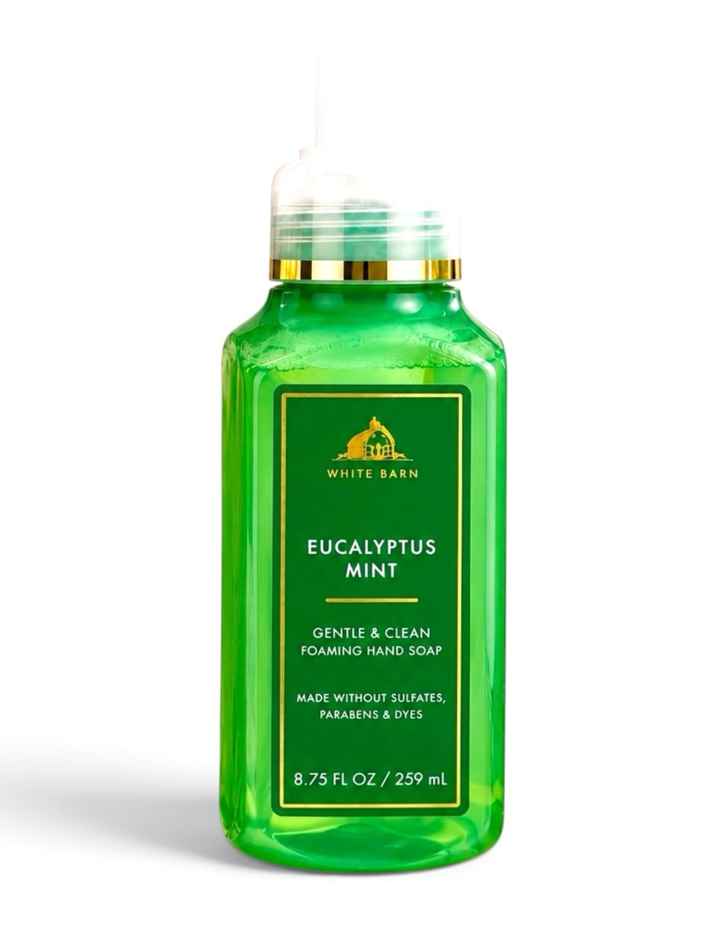 Bath & Body Works White Barn ONE Eucalyptus Mint Foaming Hand Soap NEW 8.75 oz - Picture 4 of 6